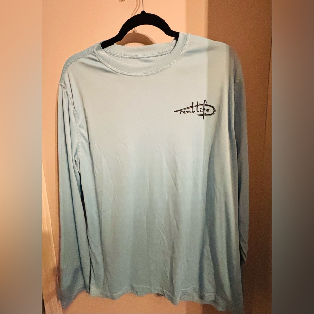 Reel Life Men's Sky Blue Long Sleeve Tee